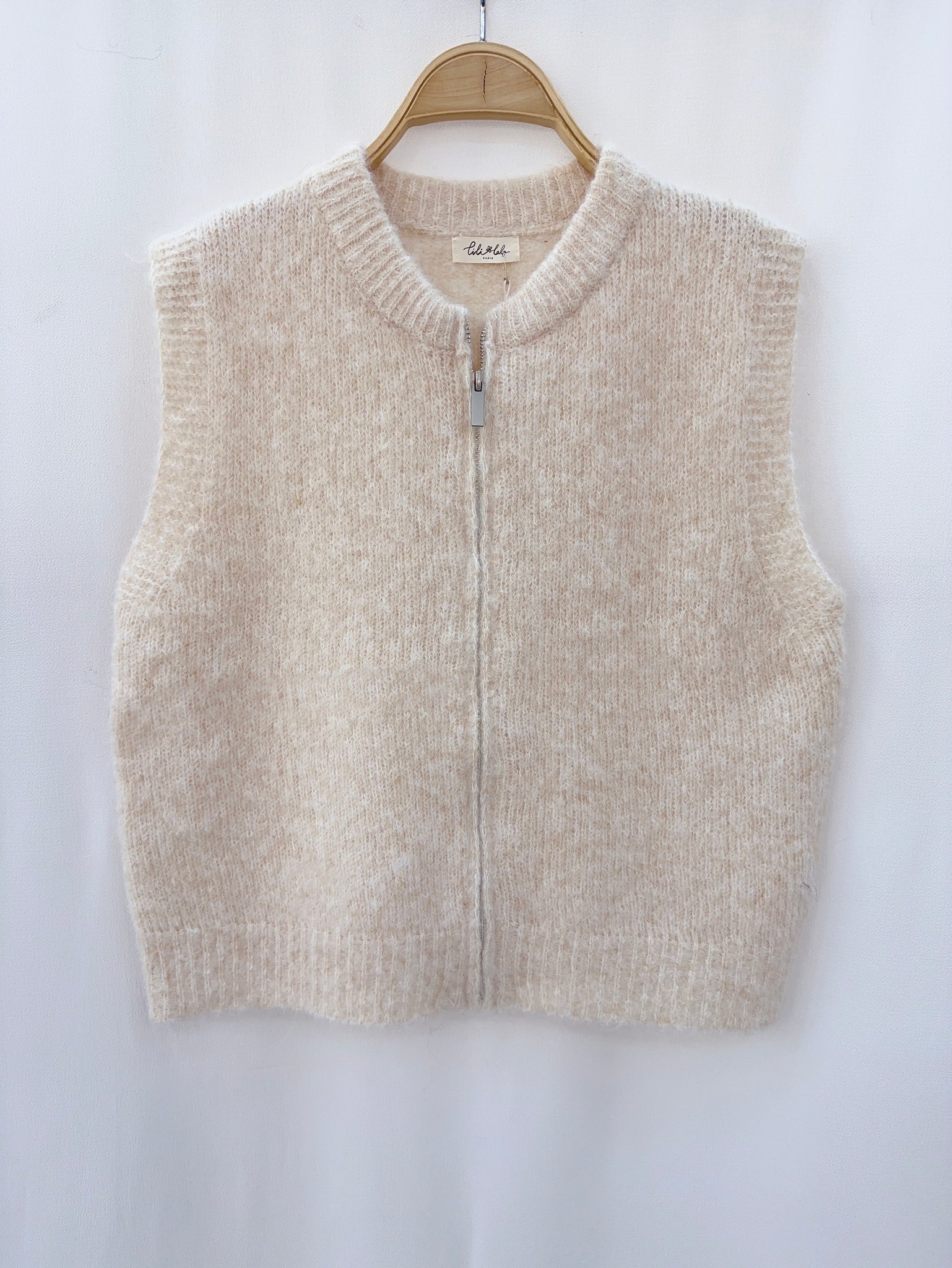 Cream Zip Tank by Lili and Lala