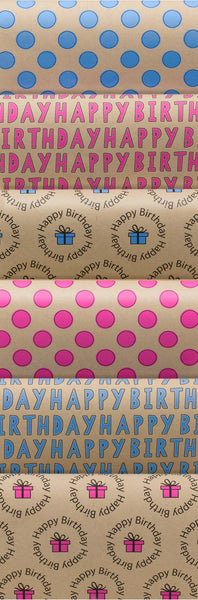 Eco-friendly Kraft wrapping paper (sheets) FSC™ Recycled: Pink Spot