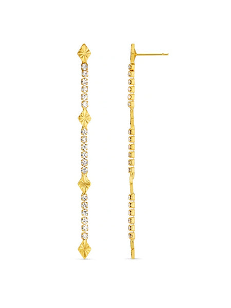 Etched Detail Drop Earrings by Orelia