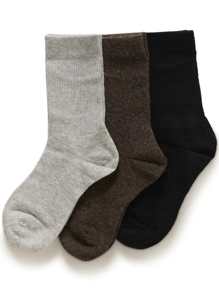 3 Pack Classic Crew Wool Socks by Saint Tropez