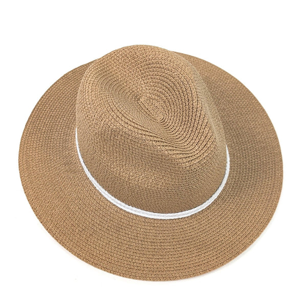 White Reef Knot Panama Foldable Hat