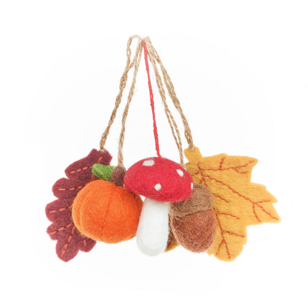 Handmade Felt Acorn Autumnal Decoration