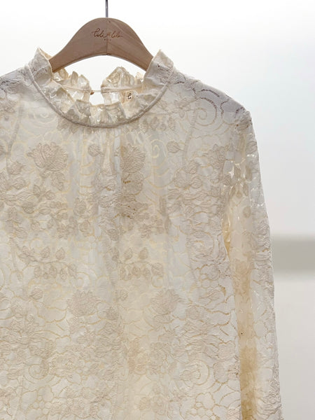 Cream Lace Blouse by Lili and Lala