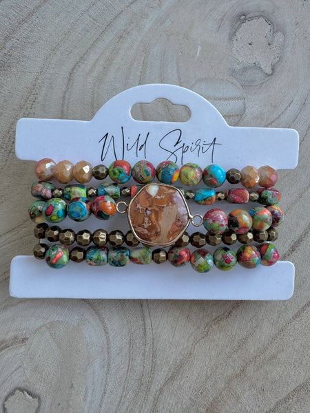 The Orange Jasper Bracelet Stack