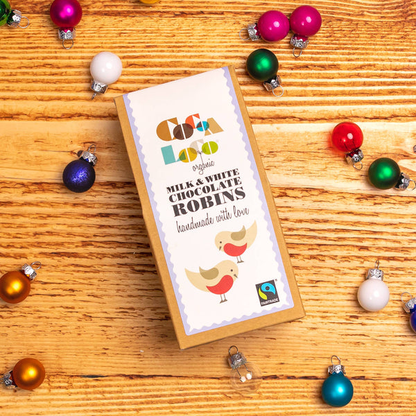 Milk/White Chocolate Robins – 100g