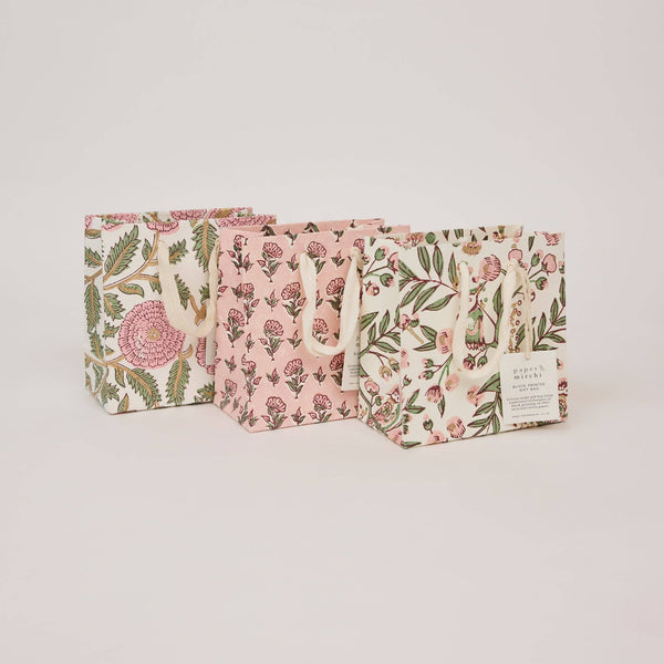 Block Printed Gift Bags Blush Refresh