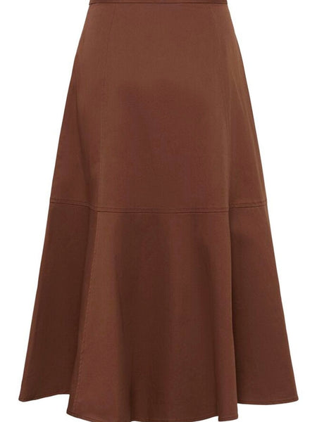 Cappuccino A Line Cotton Skirt By Soaked