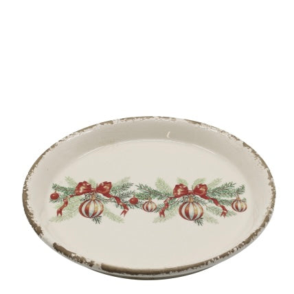 Christmas Ceramic Bauble Plate 23cm