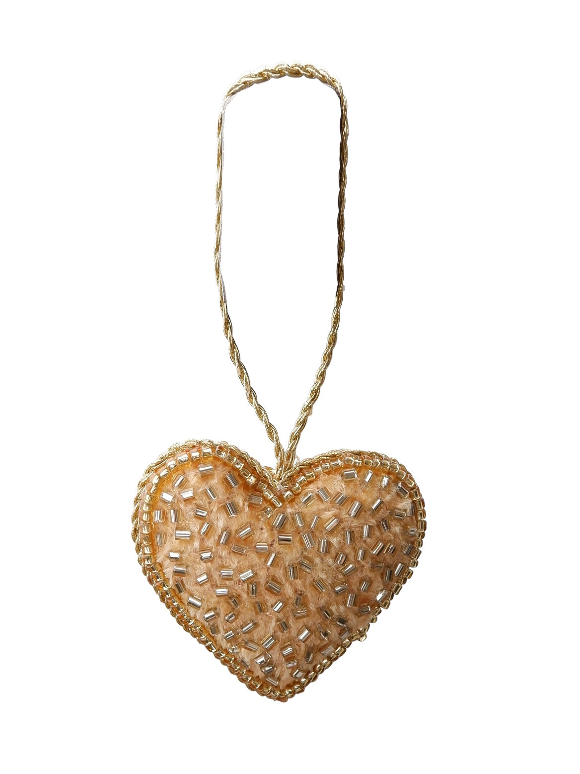 Golden Heart Hanging Tree Decoration by Black Colour