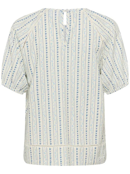 Blue Floral Boxy Blouse By Saint Tropez