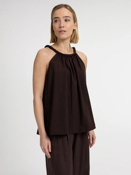Chocolate Braided Neck Halter by Yaya