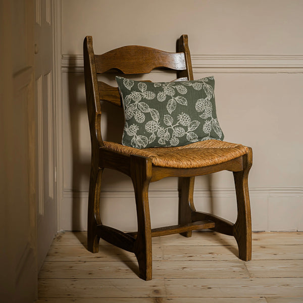 Green Hedgerow Berry Reversible Cushion