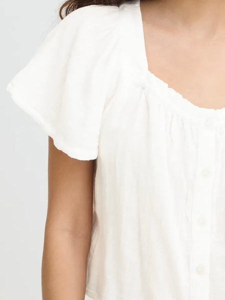Off White Cheesecloth Blouse by Ichi