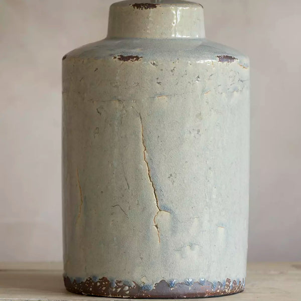 Ceramic Tilos Lamp with Cream Shade