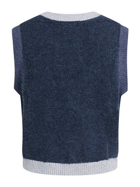 Midnight Blue Edged Alpaca Tank by Yaya