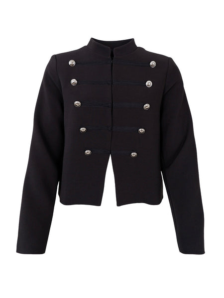 Black Military Style Jacket By Black Colour