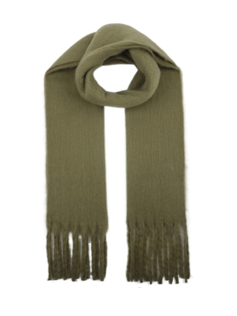 Khaki Tassel Scarf