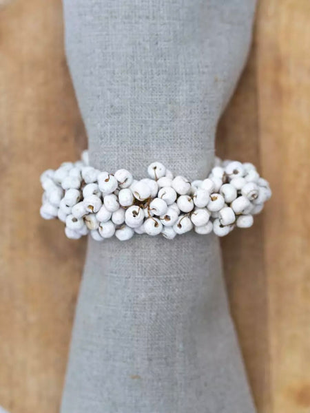 White Berry Napkin Ring