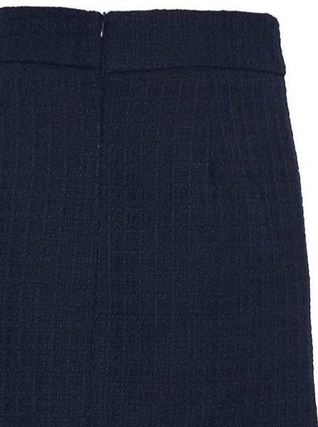 Navy Boucle Skirt by B Young