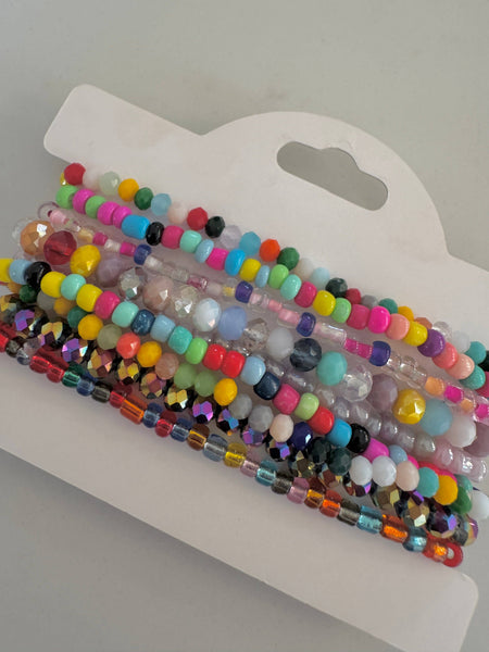 Multicolour Flossi Bracelet Stack