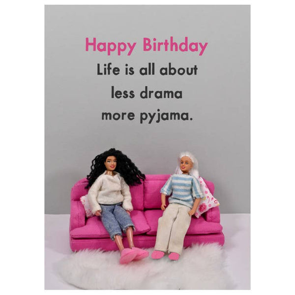 Pyjama Happy Birthday Card for Friends by Bold and Bright