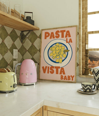 Pasta La Vista Kitchen Print A3