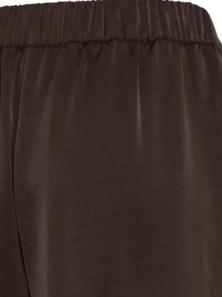 Chocolate Satin Balloon Pants By B Young