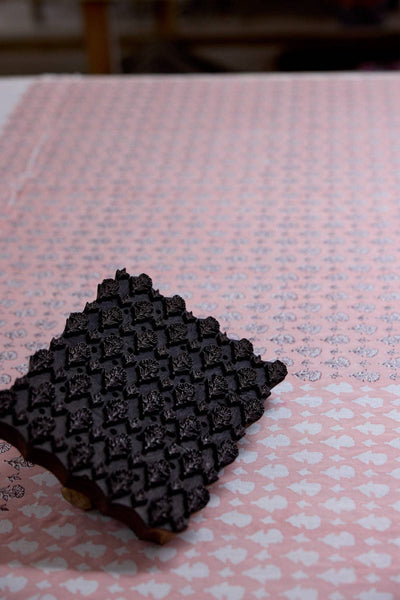 Block Printed Wrapping Paper Sheets - Ditsy Floral Scarlet