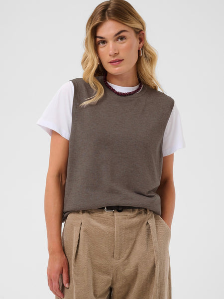 Mocha Sleeveless Top by Saint Tropez