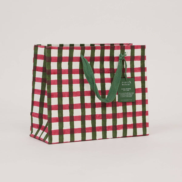 Medium- Green Block Print Bags