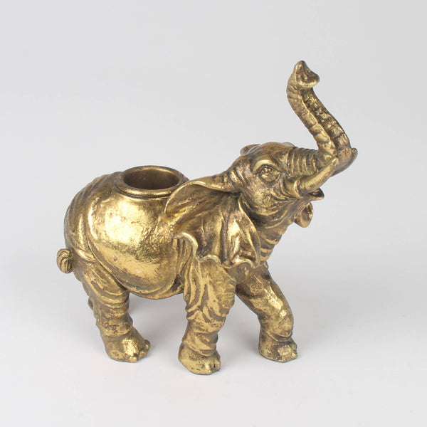 Gold Elephant Candle Holder
