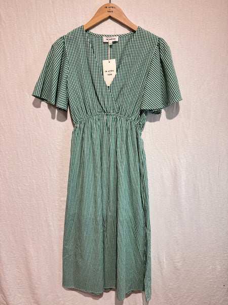 Green Gingham Cotton Dress