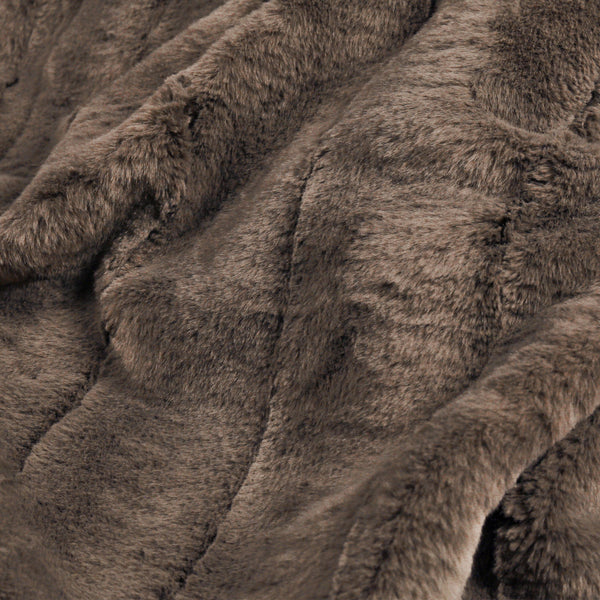 Taupe Empress Faux Fur Throw