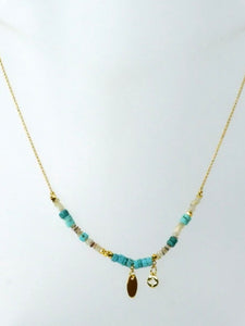 Turquoise Semi-Precious Gemstone Necklace By Annabella Moore.