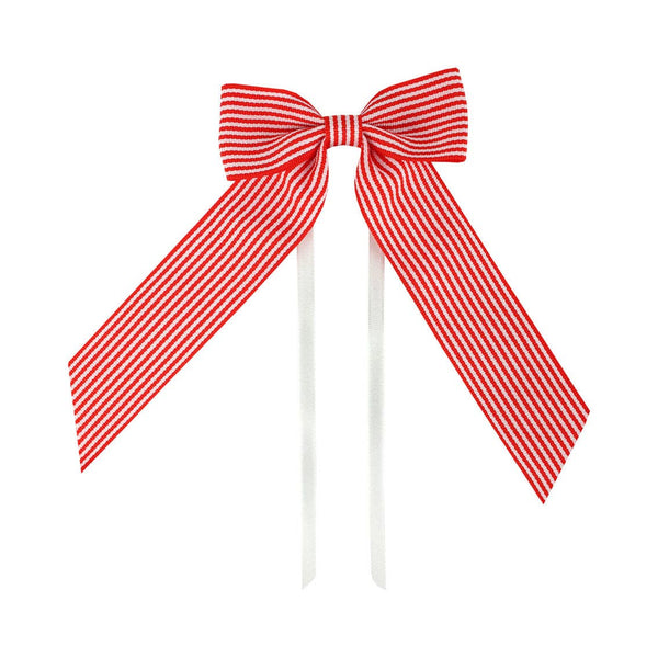 Red & White Stripe Bow