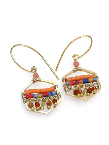 Coral Handcrafted Earrings By Annabella Moore.