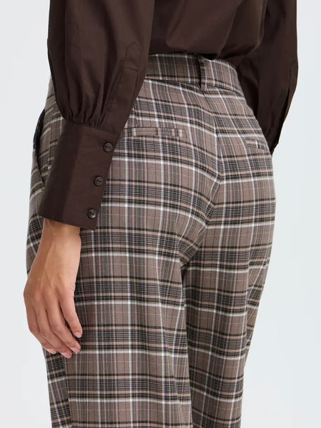 Chocolate Check Trousers by B.Young