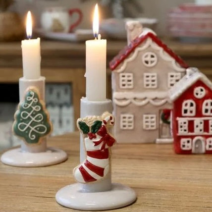 Christmas Stocking Candlestick Holder
