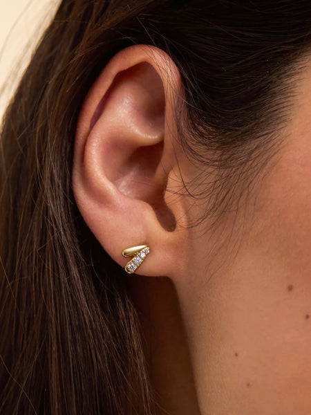 GoldTear Drop Stud Earrings by Estella Bartlett