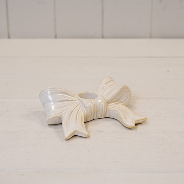 Long Bow Ceramic Candle Holder