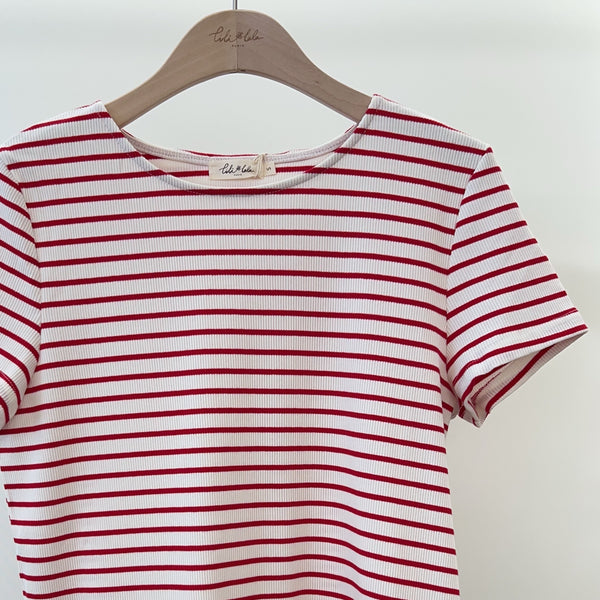 Red Stripe T Shirt By Lili and Lala