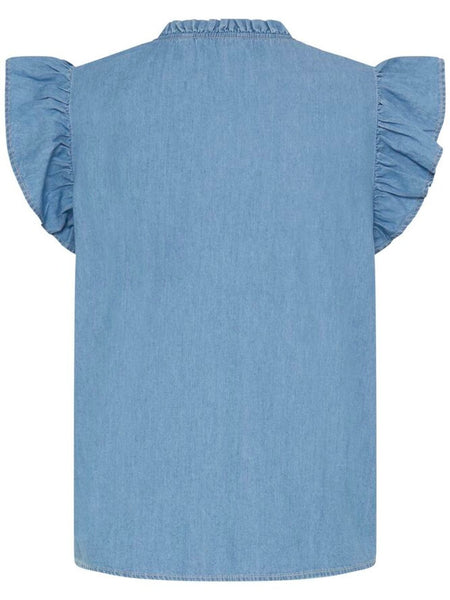 Light Blue Denim Blouse by B Young