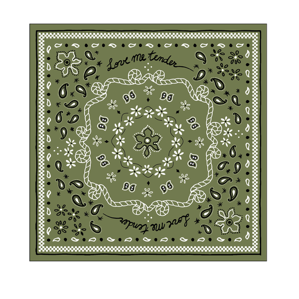 Khaki bandana paper napkin