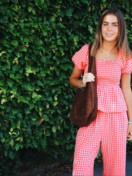 Lea Smocked Gingham Top