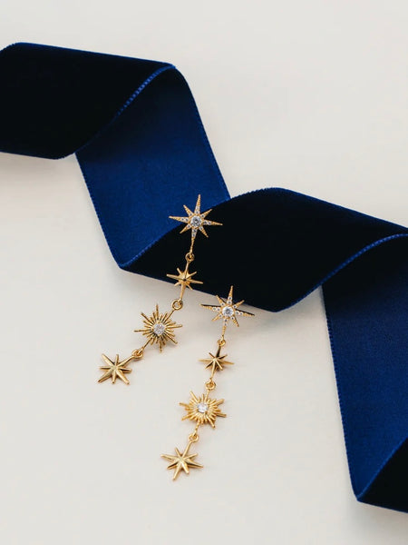 Statement Crystal Starburst Earrings by Orelia