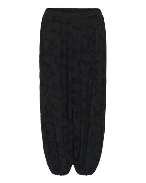 Black Jacquard Balloon Trousers by Soaked