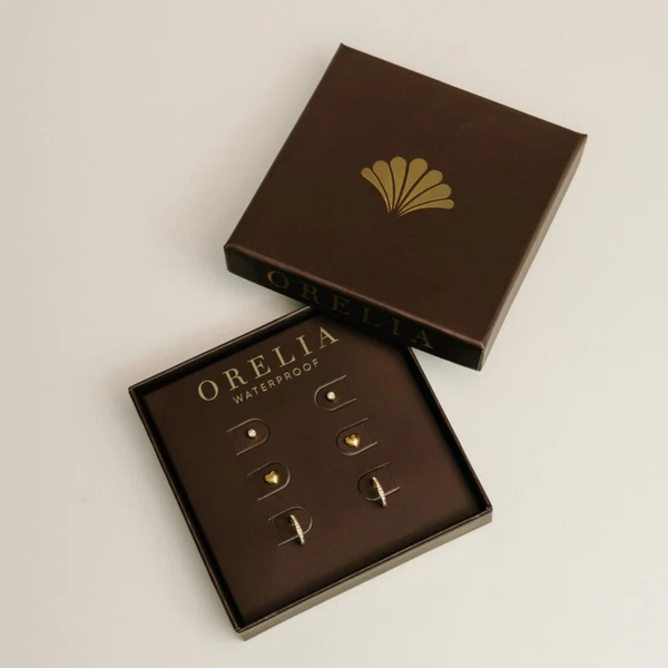 Waterproof Heart & Pavé Ear Stacking Set by Orelia