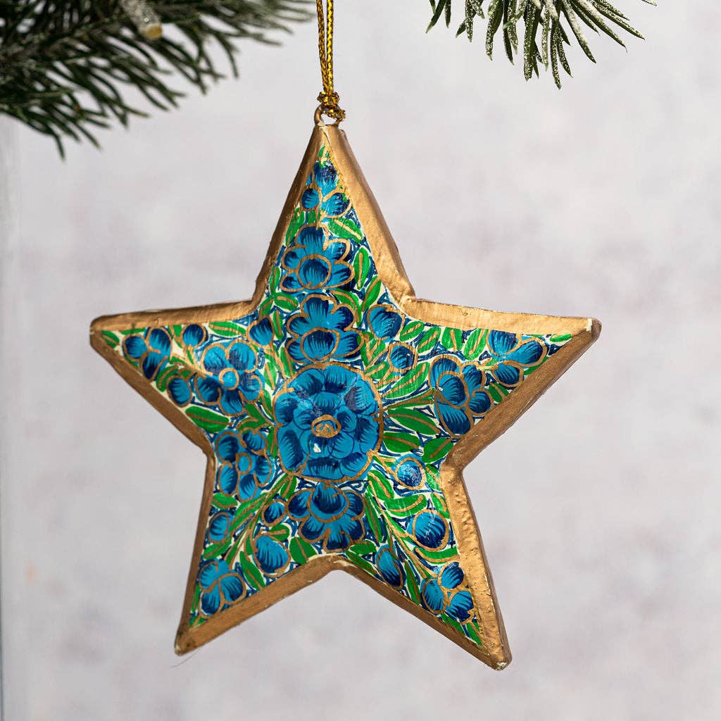 Turq & Green Hanging Star