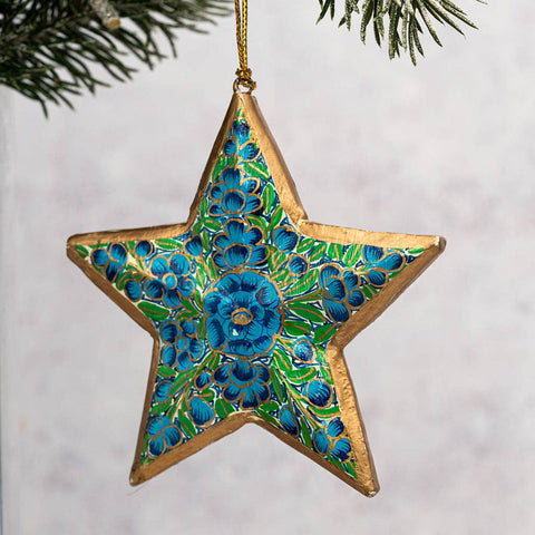 Turq & Green Hanging Star
