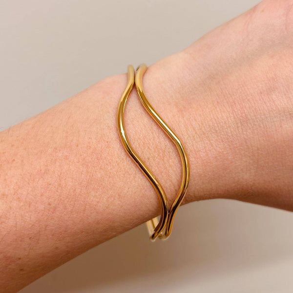 Everyday Gold Abstract Bangle